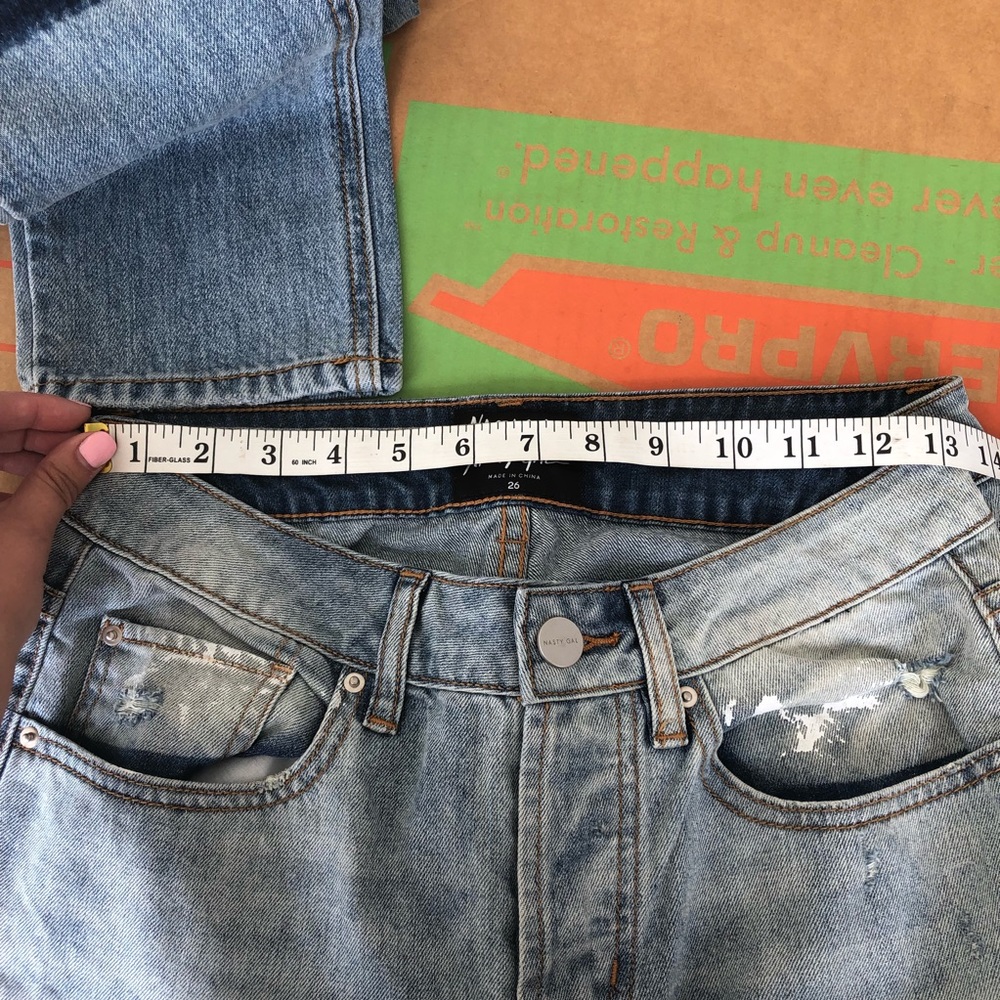 NWT Nasty Gal Paint Brush Boyfriend Jeans - Picture 7 of 7